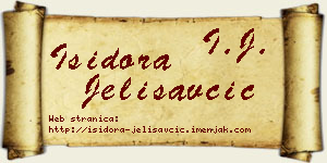 Isidora Jelisavčić vizit kartica